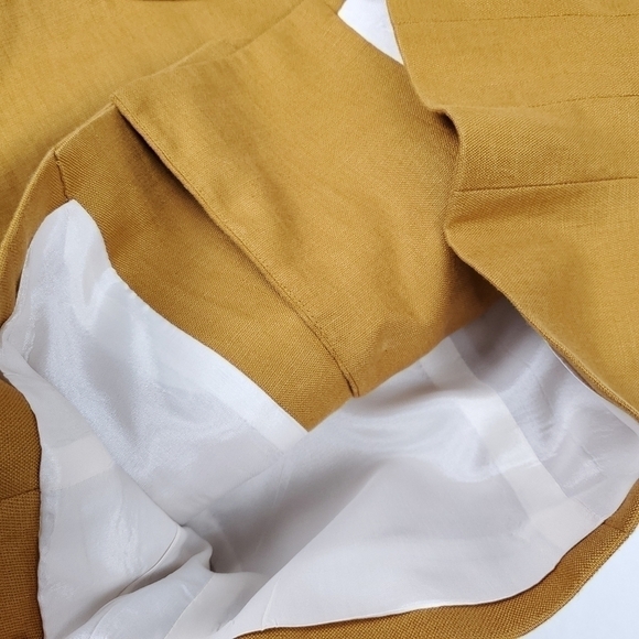 Etcetera Mustard Yellow Gold Double Button Jacket Sz 2 - Picture 13 of 15